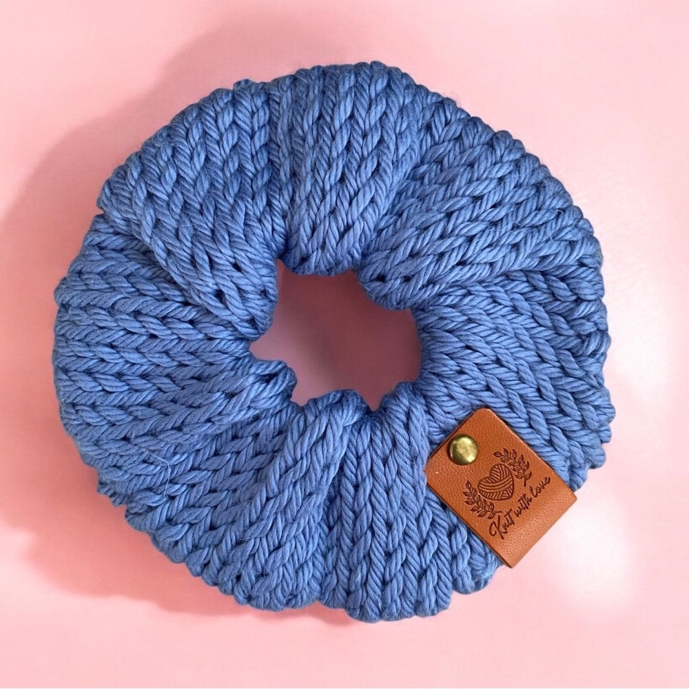 Handcrafted Cotton Knit Scrunchies Summer Sunset Bundle - Picture 3 of 5